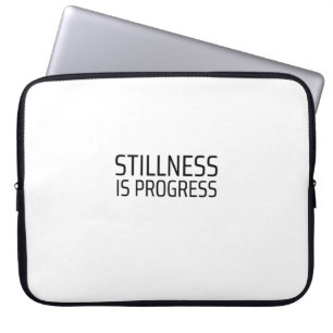 Stille ist Fortschritt Minimalistische Schreibmasc Laptopschutzhülle