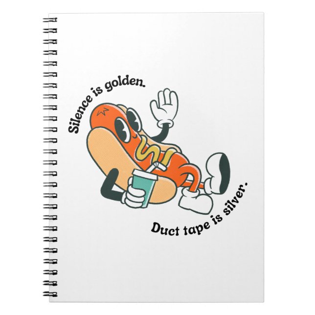 Stille ist goldig notizblock (Vorderseite)