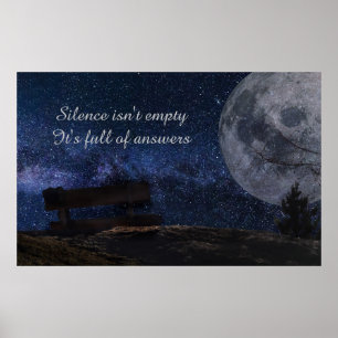 "Stille ist nicht leer..." Inspirationsquelle Kuns Poster