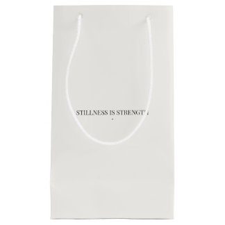 Stille ist Stärke Minimalistische Geschenktasche Kleine Geschenktüte