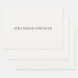 Stille ist Stärke Minimalistisches Geschenkpapier Set