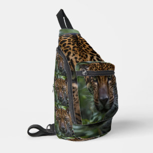 "Stille Jäger: Der Jaguar stalks the Forest" Crossbody Bag