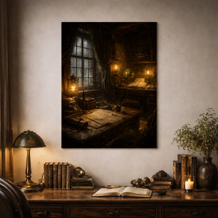 Stille Kabine — Piratenschiff-Innenraumszene Poster