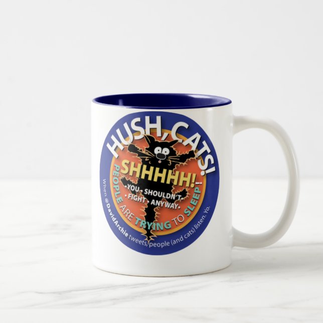 Stille-Katzen Zwei-Ton Kaffee-Tasse Zweifarbige Tasse (Rechts)