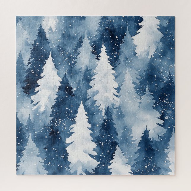 Stille Kiefern Winterwald (Vertikal)
