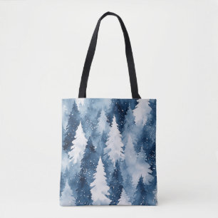 Stille Kiefern Winterwald Tasche
