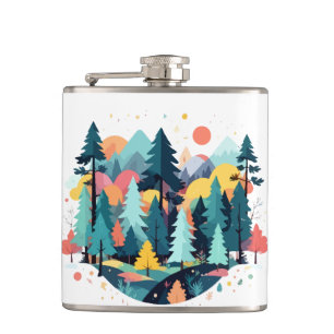 Stille Landschaft Stille Ruhe Natur Außenbereich Flachmann