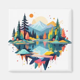 Stille Landschaft Stille Ruhe Natur Außenbereich Magnet