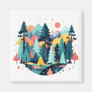 Stille Landschaft Stille Ruhe Natur Außenbereich Magnet