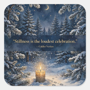 Stille lauteste Feier — Weihnachtssticker Quadratischer Aufkleber
