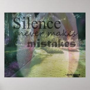 Stille macht nie Fehler pink tulip Poster