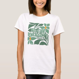 Stille Mehrheit - Retro Floral - Abstimmung blau T-Shirt