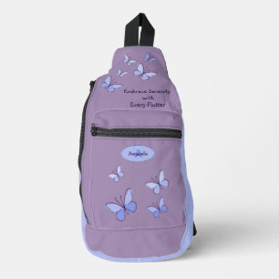 Stille mit jedem Flutter-Violett Crossbody Bag