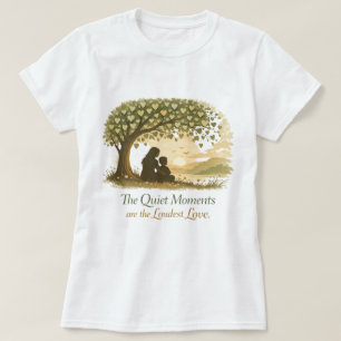 Stille Momente Mutter und Kind Natur Kunst T-Shirt