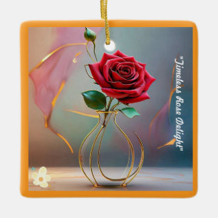 "Stille Morgenblut" Keramikornament