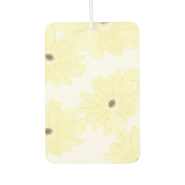 Stille Morgengelbe Blumen Autolufterfrischer (Vorderseite)