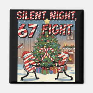 Stille Nacht 67 Kampf Weihnachten Cartoon T-Shirt Magnet