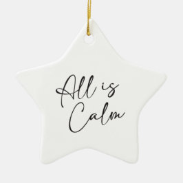 Stille Nacht Alles ist eine ruhige Keramik Ornament