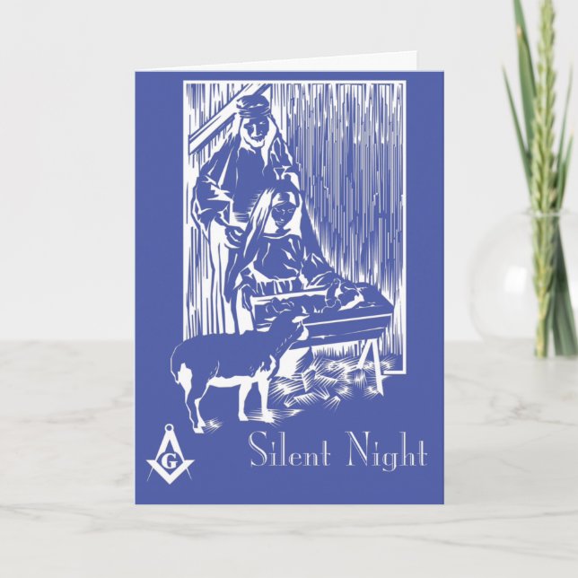 Stille Nacht Feiertagskarte (Vorderseite)