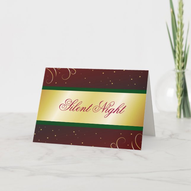 Stille Nacht Feiertagskarte (Vorderseite)