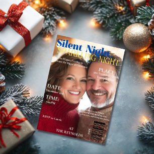Stille Nacht, funkelnde Nacht Magazin-Cover Foto Einladung