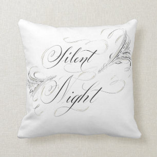 Stille Nacht Heilige Nacht Kalligrafie Kiefer Kissen