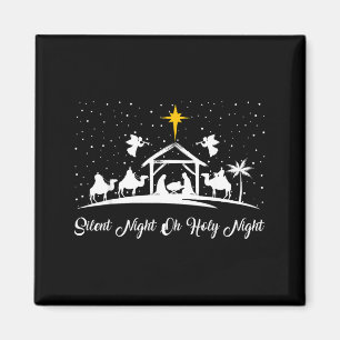 Stille Nacht Heilige Nacht Kippenszene Christlich Magnet