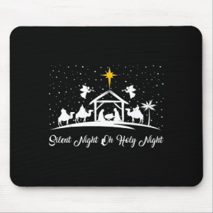 Stille Nacht Heilige Nacht Kippenszene Christlich Mousepad