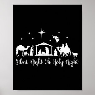 Stille Nacht Heilige Nacht Kippenszene Religiös C Poster