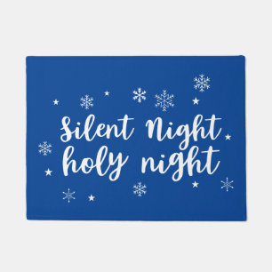 Stille Nacht Heilige Nacht Schneeflocken Fußmatte