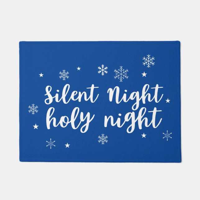 Stille Nacht Heilige Nacht Schneeflocken Fußmatte (Vorderseite)