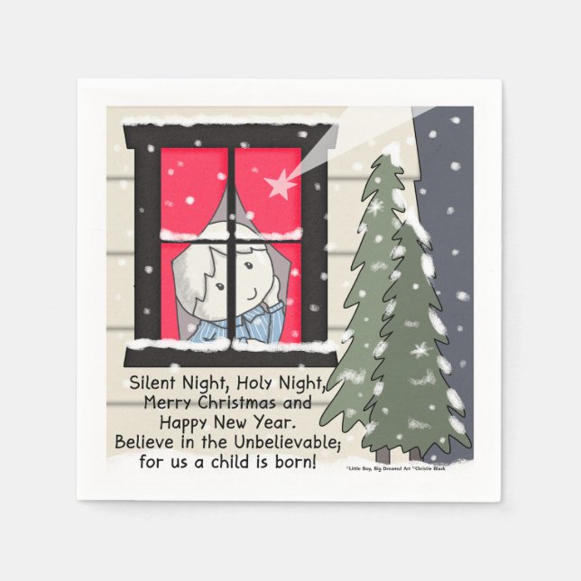 Stille Nacht, heilige Nacht Serviette (Vorderseite)