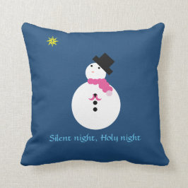 Stille Nacht Heilige Nacht Snowman Kissen
