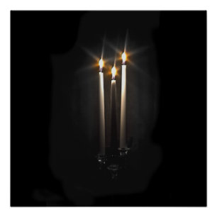 Stille Nacht Heilige Nacht Trinity Candle Poster