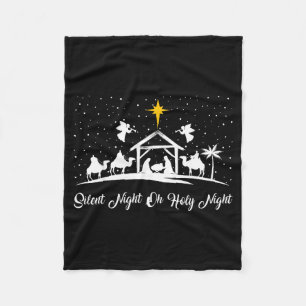 Stille Nacht Heilige Nacht Weihnachtskrippe Christ Fleecedecke