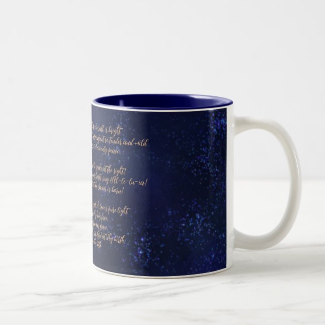 Stille Nacht, heilige Nachtkaffee Tasse (Rechts)