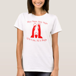 Stille Nacht, heiliger Nachtdamennativity-T - T-Shirt