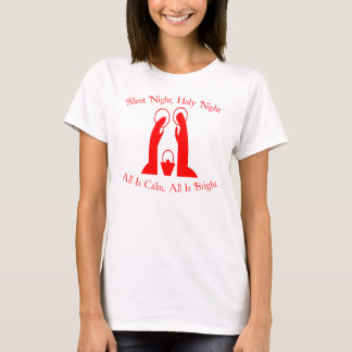 Stille Nacht, heiliger Nachtdamennativity-T - T-Shirt