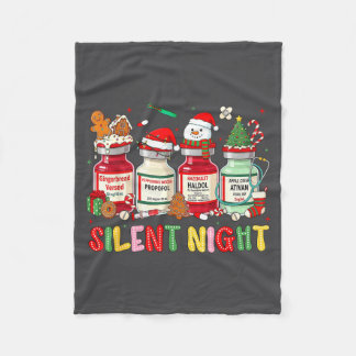 Stille Nacht Lustiges Krankenpfleger-Weihnachtsdes Fleecedecke