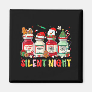 Stille Nacht Lustiges Krankenpfleger-Weihnachtsdes Magnet