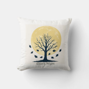 Stille Nacht Mond Baum Kissen