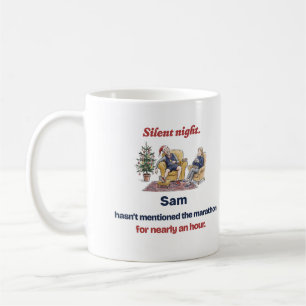 Stille Nacht Personalisierter Lustiger Läufer Weih Kaffeetasse