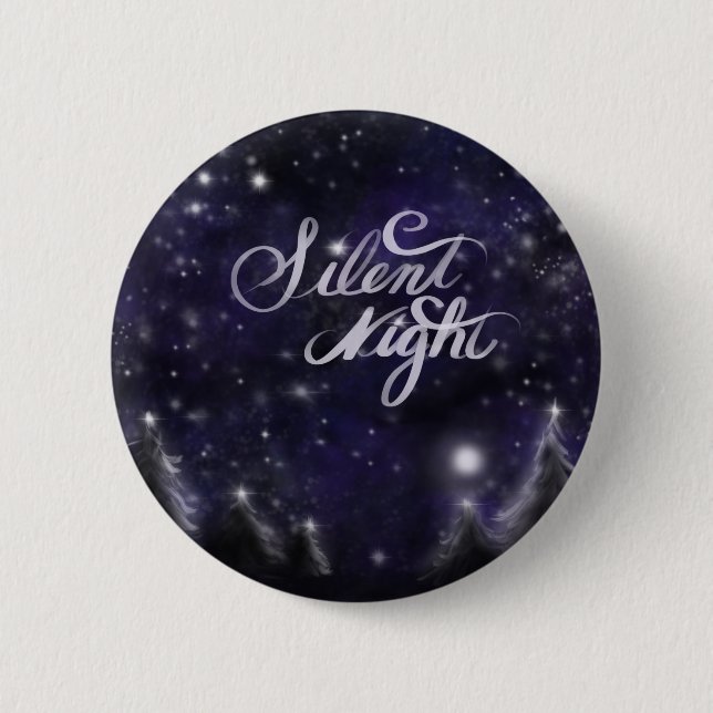 Stille Nacht - romantische Schneeszene Button (Vorderseite)