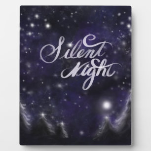 Stille Nacht - romantische Schneeszene Fotoplatte