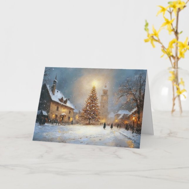 Stille Nacht, sanfte Lichter Karte (Gelbe Blume)