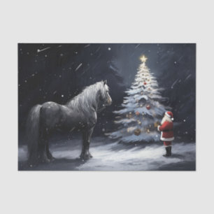 Stille Nacht - Schönes Pferd und Weihnachten Seidenpapier