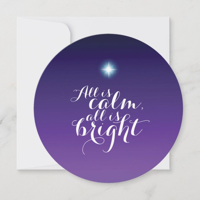 Stille Nacht Star Karte (Vorderseite)