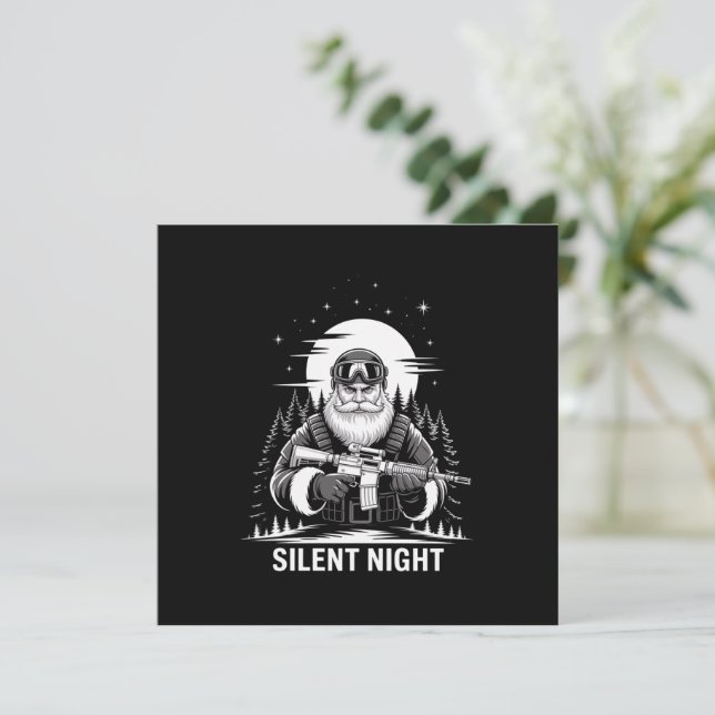Stille Nacht Weihnachten Militärveteran (Stehend Vorderseite)