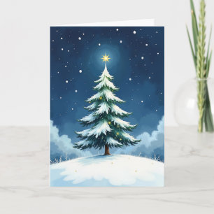 Stille Nacht Weihnachtsbaum Karte