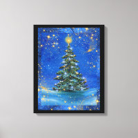Stille Nacht Weihnachtsbaum von Renee Lavoie